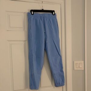 Women’s Light Blue Jogger Pants - Casual Drawstring Sweatpants